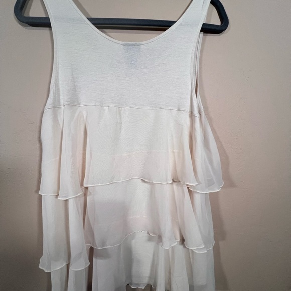 H & M chiffon layered pale pink sleeveless top - Size Large - Picture 2 of 7